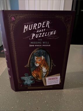 Murder Most Puzzling The Missing Will 500-Piece Puzzle - Deep Plum